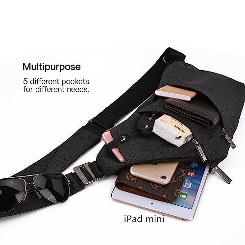 VADOO Sling Bag - Anti-theft Crossbody Shoulder Bag for Men and Women