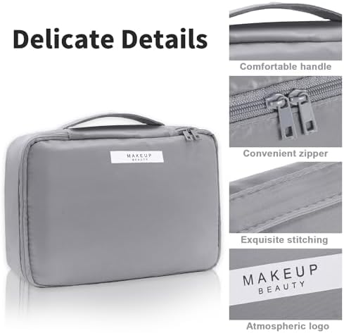 Queboom Travel Makeup Bag Cosmetic Bag Makeup Bag Toiletry bag for women and girls