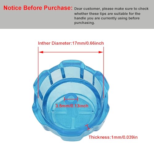 Elitzia Plastic Hydro Dermabrasion Microderma Heads Hydra Facial Aqua Peel Tips Water Peeling Caps Facial Care Skin Cleaning Tool Beauty Machine Replacement Spare Parts 8pcs Per Set (Blue)