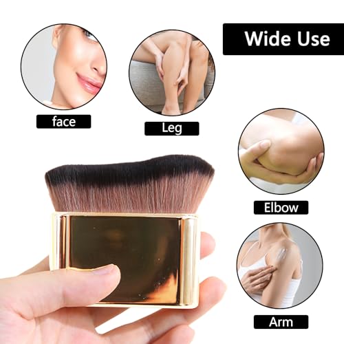2 Pcs Body Foundation Brush, Blending Brush, Tanning Body Makeup Brush, Large, Reusable, Brush for Fake Tan Face, Accurate Application on Hands, Elbows Suitable