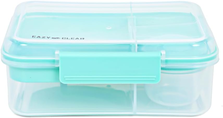 3/4/5 Compartment Convertible Bento Lunch Box with Gravy Bowl, Green – image 5