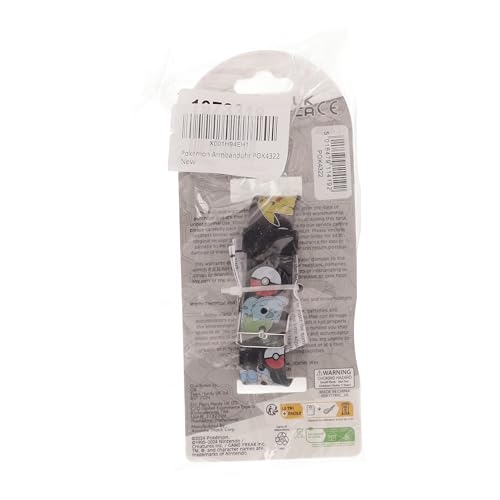 Pokemon Boy's Digital Quartz Watch with Silicone Strap POK4322