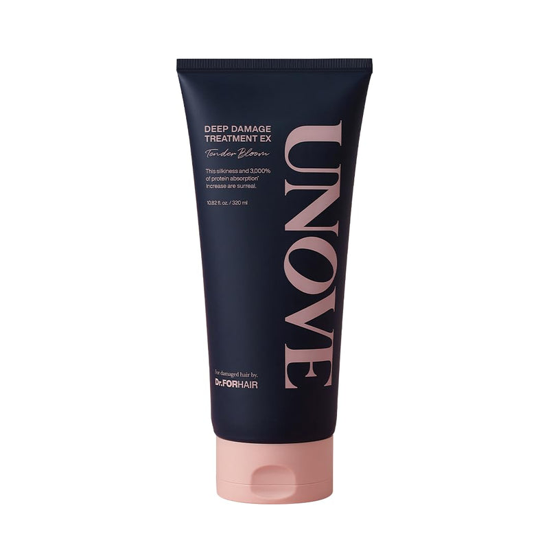 UNOVE Deep Damage Hair Treatment Mask EX 320ml/10.82fl.oz | Premium Nourishing Hair Mask | Conditioner for Dry Frizzy Damaged Hair with Keratin-PF | Strengthening & Hydrating