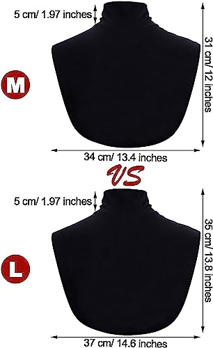 ALMEKAQUZ Fake Collar Detachable Turtleneck,Cotton Women's Mock,Turtleneck Winter Dickey Collar Wrap,for Women Girls White,Black,Cyan,Beige 4Pcs, One Size