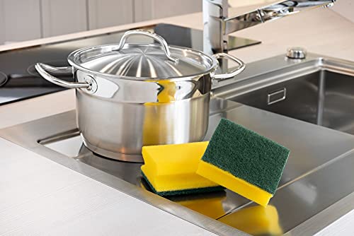 Scotch-Brite Heavy Duty Classic Nail Saver Scrub Sponge, 3 units/pack | Kitchen sponge | Dish sponge | Scrub | General Purpose Cleaning | Food Safe | Non-Rusting | Kitchen, Garage, Outdoor