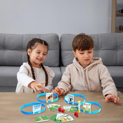 Animal Guess Who? | 4-Player Headband Board Game | 54 Animal Cards | Wild Party Fun fFor Families And Kids 3+