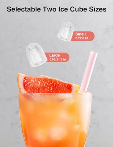 CROWNFUL Ice Maker Countertop, Portable Self-Cleaning Ice Maker Machine with Handle, Scoop and Basket, 9 Bullet Ice Cubes in 6 Mins, 12kg/24H, Ideal for Home, Kitchen, Office, Bar, Party