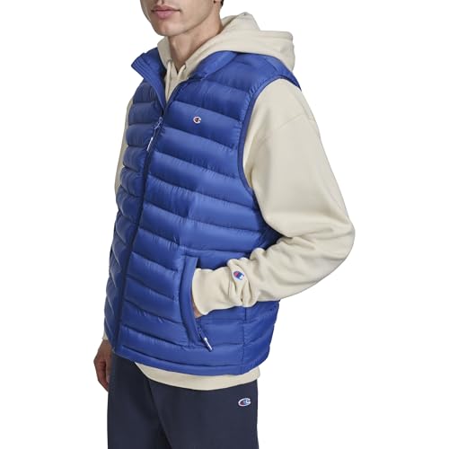 Champion Mens Packable Puffer Vest With Stand Collar Jacket