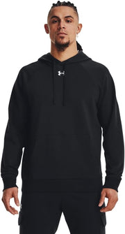 mens Ua Rival Fleece Hoodie Sweatshirt (pack of 1) - Black / / Wham