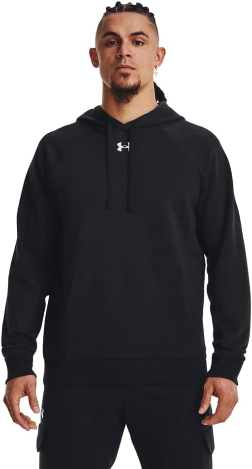 mens Ua Rival Fleece Hoodie Sweatshirt (pack of 1) - Black / / Wham