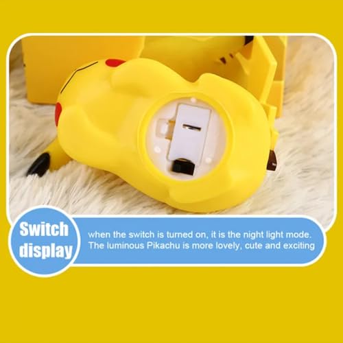 AMERTEER LED Night Light | Small and Cute Pokemon Bedside Table Lamp | Glowing Home Decoration Pika Amine Lamp | LED Silicone Desk Lamp | Perfect Christmas Gifts for Kids, Boys, Girls, Switch Control