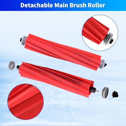 AKUSCON Replacement Parts for Roborock S7 MaxV Ultra / S7 Pro Ultra Vacuum Cleaner,Accessories Kit inclue 1 Roller Brush，1 Self-Cleaning Brush,4 Filter，8 Side Brush，4 Mopping Cloth，4 dust Bags
