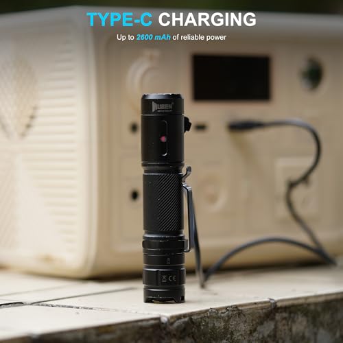 Torch Light 1200 Lumen led Rechargeable WUBEN C3 Flashlights 1200 Lumen led Rechargeable Torch Light 6 Modes, IP68 Waterproof Best for Camping, Outdoor, Emergency, Everyday Carry, Gift