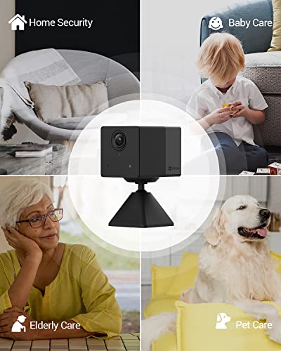 EZVIZ BC2 Security Camera with Battery, 1080p WiFi camera CCTV with PIR Motion, smart Human Detection, Two Way Audio Talk, Easy Install with Magnetic Base, supported Cloud & SD card Storage