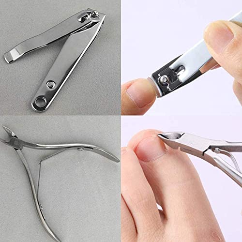SYOSI 15Pcs Professional Pedicure Tools, Nail Toenail Clipper Nail File for Hard Skin Dead Skin, Foot Clean Care, Exfoliating Stainless Steel Pedicure Tools