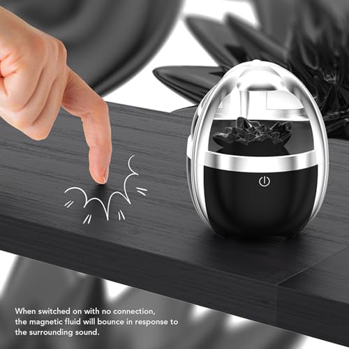 Jiawu Dancing Ferrofluid Speaker, Cool Bluetooth Speaker, Music Comes to Life with Dancing Ferrofluid, Transparent Magnetic Fluid Speaker Ferrofluid Display Lamp, Desktop Decor