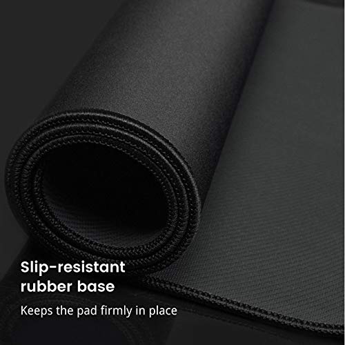 TEDNETGO Large Mouse Pad, Gaming Mouse Pad, Long Mouse Pads, Waterproof Extra Large Big Mouse Pad with Stitched Edge, XXL Non-Slip Black Computer Mousepad Desk Mat for Gamer, Office & Home, Black
