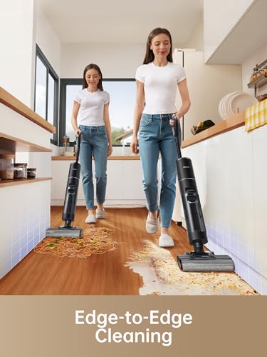 Dreame H12 Pro Wet Dry Vacuum Cleaner, Smart Floor Cleaner Cordless Vacuum and Mop for Hard Floors, One-Step Edge to Edge Cleaning with Hot Air Drying, Dreame 2 Years Warranty