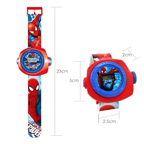 RASAON™ 24 Images Projector Watch Digital Wrist Watch for Boys and Girls Spiderman Ironman Super man Doraemon Captain america barbie and More