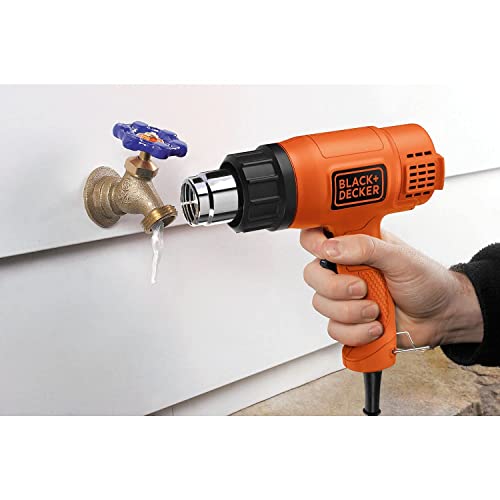 BLACK+DECKER 1750W Corded 2 Mode Heat Gun for Stripping Paint, Varnishes & Adhesives, Orange/Black - KX1650-B5,