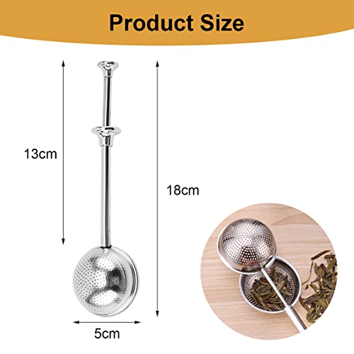 Fitto Stainless Steel Tea Strainer â€“ Fine Mesh, Durable Loose Leaf Tea Infuser with Long Handle for Easy Brewing â€“ Reusable, Rustproof Tea Filter for Cups, Mugs, and Teapots â€“ Dishwasher Safe