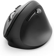 HAMA 182699 Vertical, Ergonomic ''EMW-500'' Wireless Mouse, 6 Buttons, Black - (Pack of1), USB - Black Modern