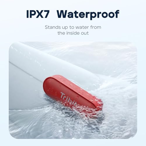 Tribit[Upgraded Version] XSound Go 16W 5.0 Bluetooth Speaker with Loud Sound & Rich Bass, 24H Playtime, IPX7 Waterproof, Wireless Stereo Pairing, Type-C, Portable Speaker for Home/Outdoor/Travel Black