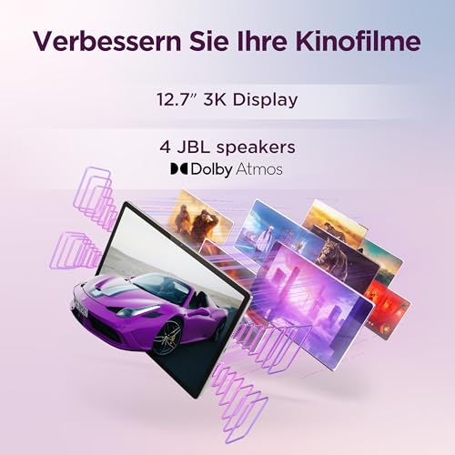 Lenovo Idea Tab Pro Tablet | 12.7 Inch 3K Display | MediaTek Dimensity 8300 | 8GB RAM | 256GB eMMC | Android 14 | Luna Grey | Includes Tab Pen Plus