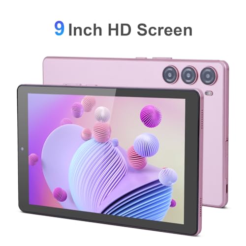 C Idea 9-Inch Android 13 Tablet, 8GB+256GB/512GB TF, HD+IPS 800 * 1280, 5+8MP Camera, 4G SIM Card Slot, 5G WiFi, GPS, 8000mAh Battery, CM925 (Pink)