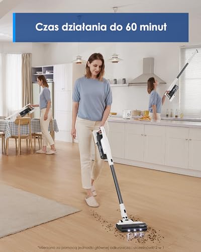 Tineco A30S Cordless Stick Vacuum, 160W Suction, 60min Runtime, 1L Bigger Dustbin, ZeroTangle Brush, Tineco PureCyclone Tech, LED Headlight
