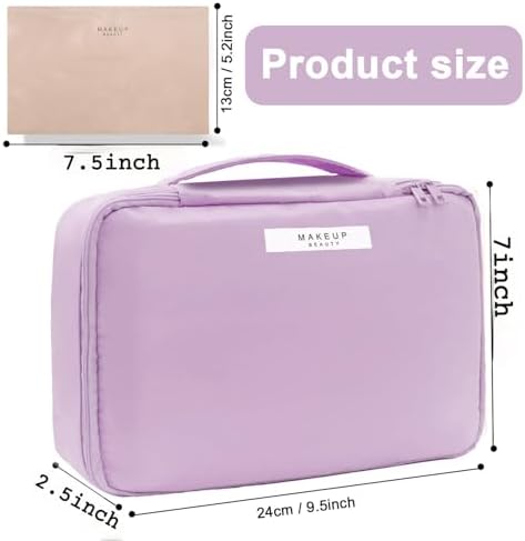 Queboom Travel Makeup Bag Cosmetic Bag Makeup Bag Toiletry bag for women and girls