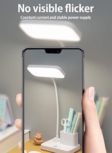 （Gift: Fan and pen holder）-3 Modes Touch Dimming USB Dimming Clip Table Lamp Student Dormitory Learning Study Table Light Bedside Flexo Lamps