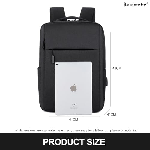 Beauenty Computer Backpack,Travel Backpack Bookbag with Usb Charging Port,Business Anti Theft Slim Durable Laptops Backpack,Water Resistant College School Computer Bag,Fits Notebook