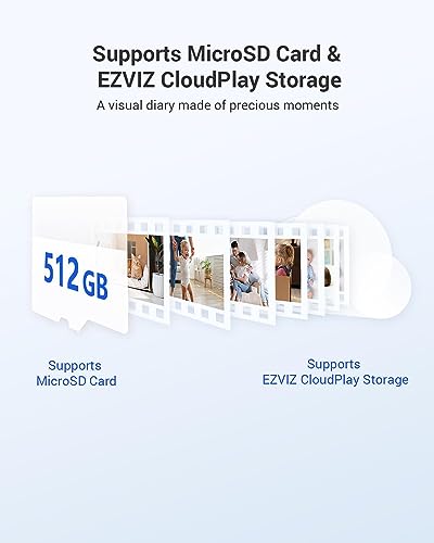 EZVIZ CB1 Indoor Security Camera, 1080p Home Battery Camera with IR Night Vision, Two Way Talk, Adjustable Magnetic Stand, Sleep Mode, Human Motion Detection, Works with Alexa, Supports MicroSD Card