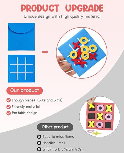 12 PCSTic Tac Toe Mini Board Game Toy for Kids and Family,Birthday Party Favors,Goody Bag,Fun Indoor Game Night Activity, Classroom Prizes Return Gifts Goodie Bag Fillers