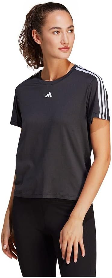 Women's Aeroready Train Essentials 3-stripes T-Shirt (Short Sleeve) - Black/White
