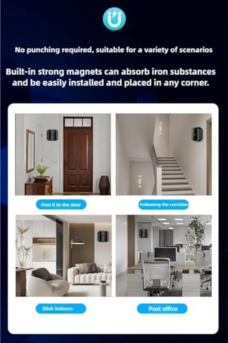 Onishe Wireless Security Camera for Home/Indoor Use - 480P HD Night Vision, Magnetic Mount, Motion Detection, Cloud/TF Storage, Weatherproof (-20°C~45°C)