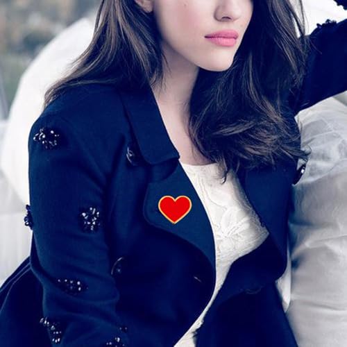 12Pcs Red Heart Pins Heart Love Lapel Pins Bulk Metal Heart Brooch Badge valentine pin Valentines Day Wedding Party Costume Accessory for Clothes Bags Hats Men Women