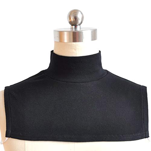 GIMEVAR Men And Women Knitting Fake Collar Islamic Hijab Extensions Neck Chest Back Cover Modal Scarf Half Muslim Collar Fashion Solid Color Fake Collar Clothes Accessories