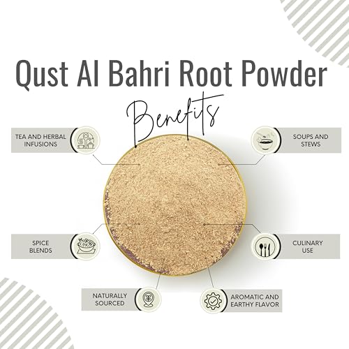 AWAFI MILL Qust Al Bahri Powder - White Costus Powder with utta kimbhuja, jatamanshi, and sugandha manjishtha (Bottle of 50 gram / 1.7 Oz)