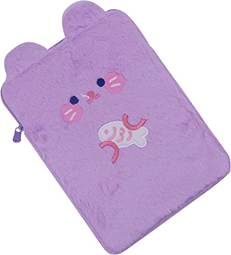 LUYAO 9-11 Inch Cute Tablet Sleeve Bag Plush Rabbit iPad Protective Case Tablet Cover Zipper Carrying Storage Bag for Women Girls Computer Accessories