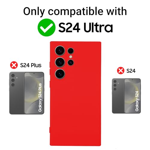 Maxter Case for Samsung S24 ULTRA - Shockproof Silicone Phone Case (Red)