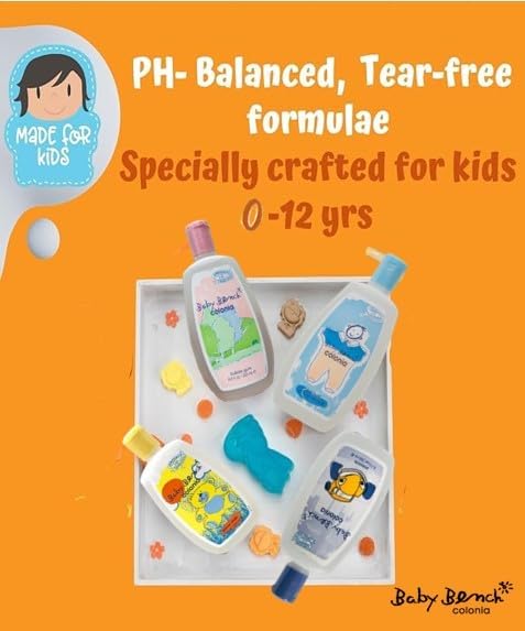 Baby Bench Colonia POPSICLE COLOGNE | Perfume for Babies, Gentle & Safe, Mild Fragrance | Long-lasting Moisture & Delicate Fragrance | Safe for Mother's Hands & Baby's Skin 200 ml - (Pack of 3).