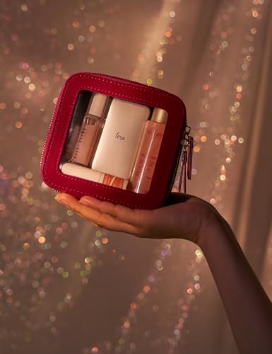 Small Cosmetic Bag for Purse Mini Makeup Bag for School Cute Clear Make Up Pouch for Travel Tiny Leather White Make Up Organizer Case for Backpack Toiletry Bag Waterproof Square Pouch with Zipper