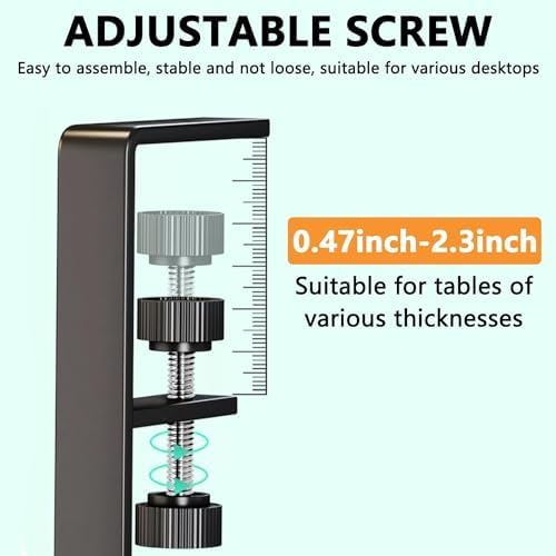 Uniface Mesh Metal Under Desk Drawer,Hanging Desk Organizer,Clamp On Under Desk Storage,Desk Side Storage for Office and Home