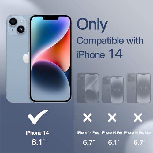 JETech Silicone Case for iPhone 14 6.1-Inch, Silky-Soft Touch Full-Body Protective Phone Case, Shockproof Cover with Microfiber Lining (Cobalt Blue)