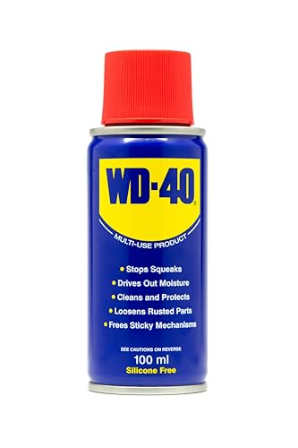 WD-40 Multi-Use 100ml Spray Aerosol Can All-Purpose Lubricant, Cleans Rust, for Home & Workshop Use