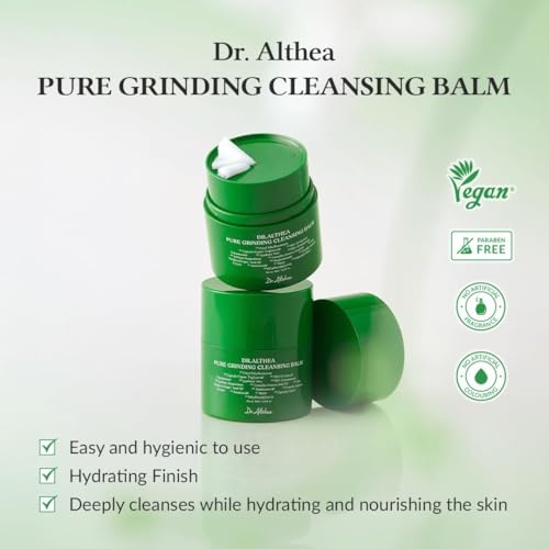 Dr.Althea Pure Grinding Cleansing Balm | Hygenic One-Step Makeup Remover with Madecassoside | Non-Greasy Sorbet Texture | Gentle, Soothing for All Skin Types | Korean Vegan Skincare | 1.69 Fl Oz