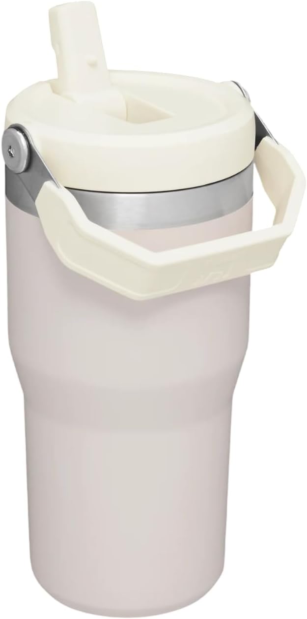 Ice Flow GO 600ml/20oz Flip Straw Wtr Btl Rose Quartz