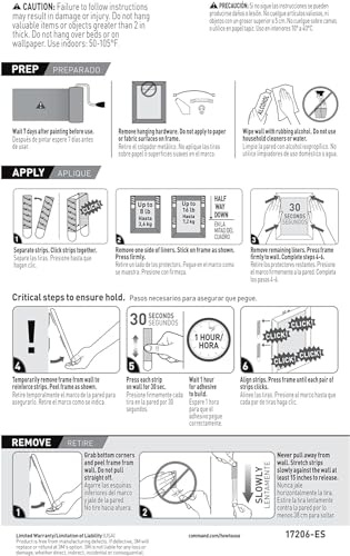 Command Picture Large Hanging Strips White color, 4 pairs/pack | Holds 7.2 kg whole pack | Organize | Decoration | No Tools | Holds Strongly | Damage-Free Hanging